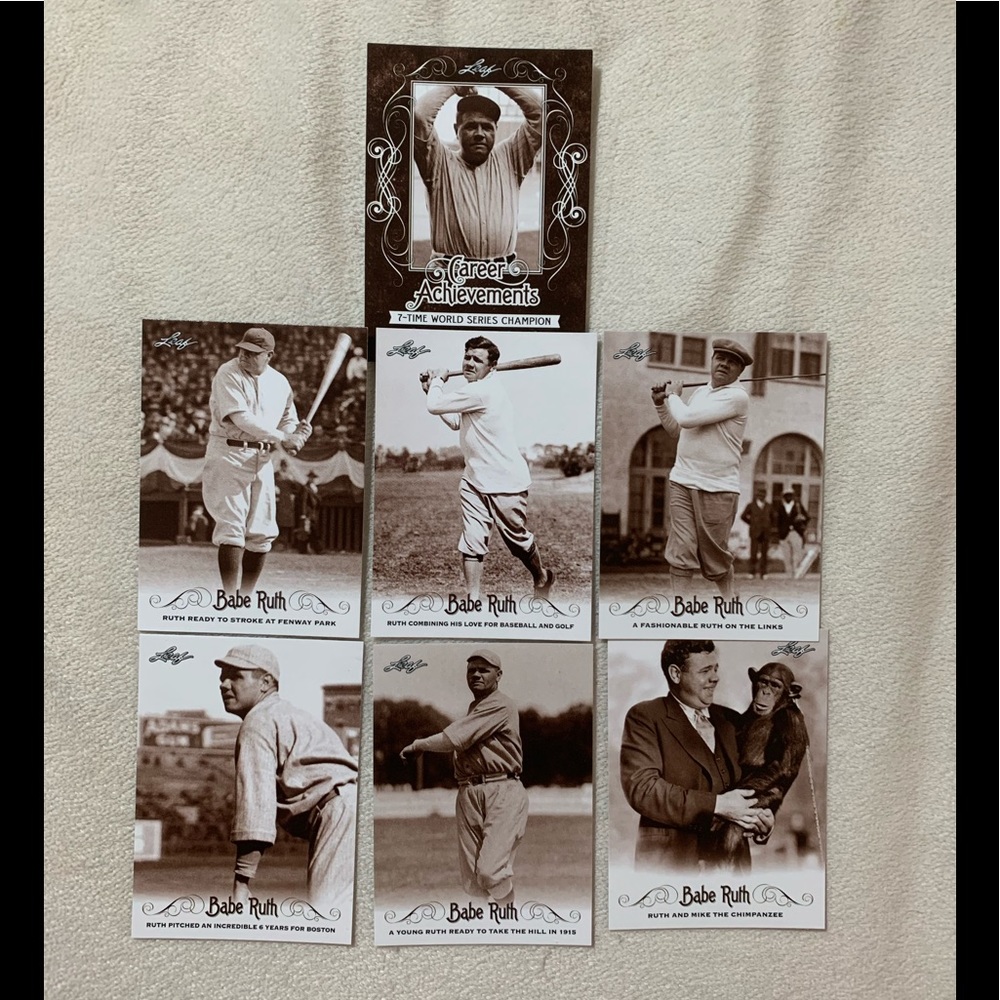 7 HTF Babe Ruth baseball cards
